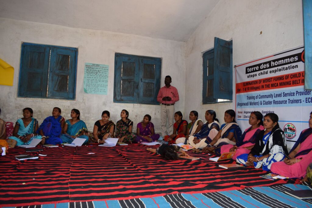 Training of staff members and anganwadi workers on ECE