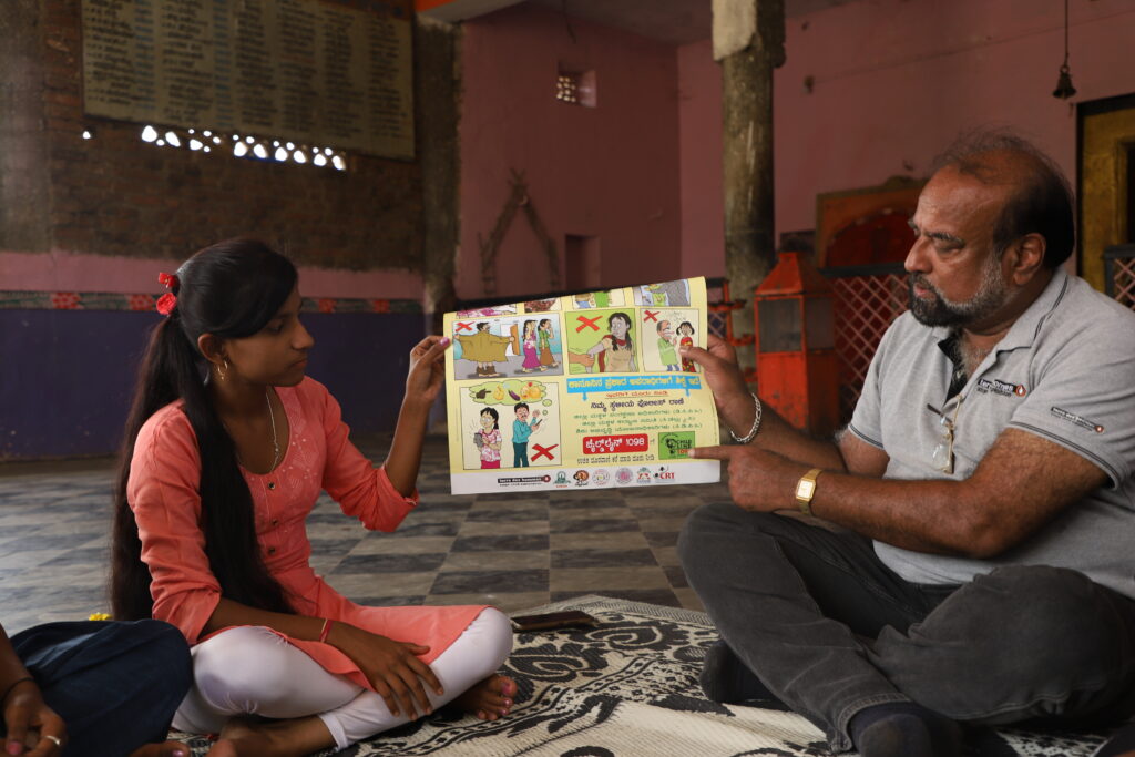 girls educated about child marriage and human rights